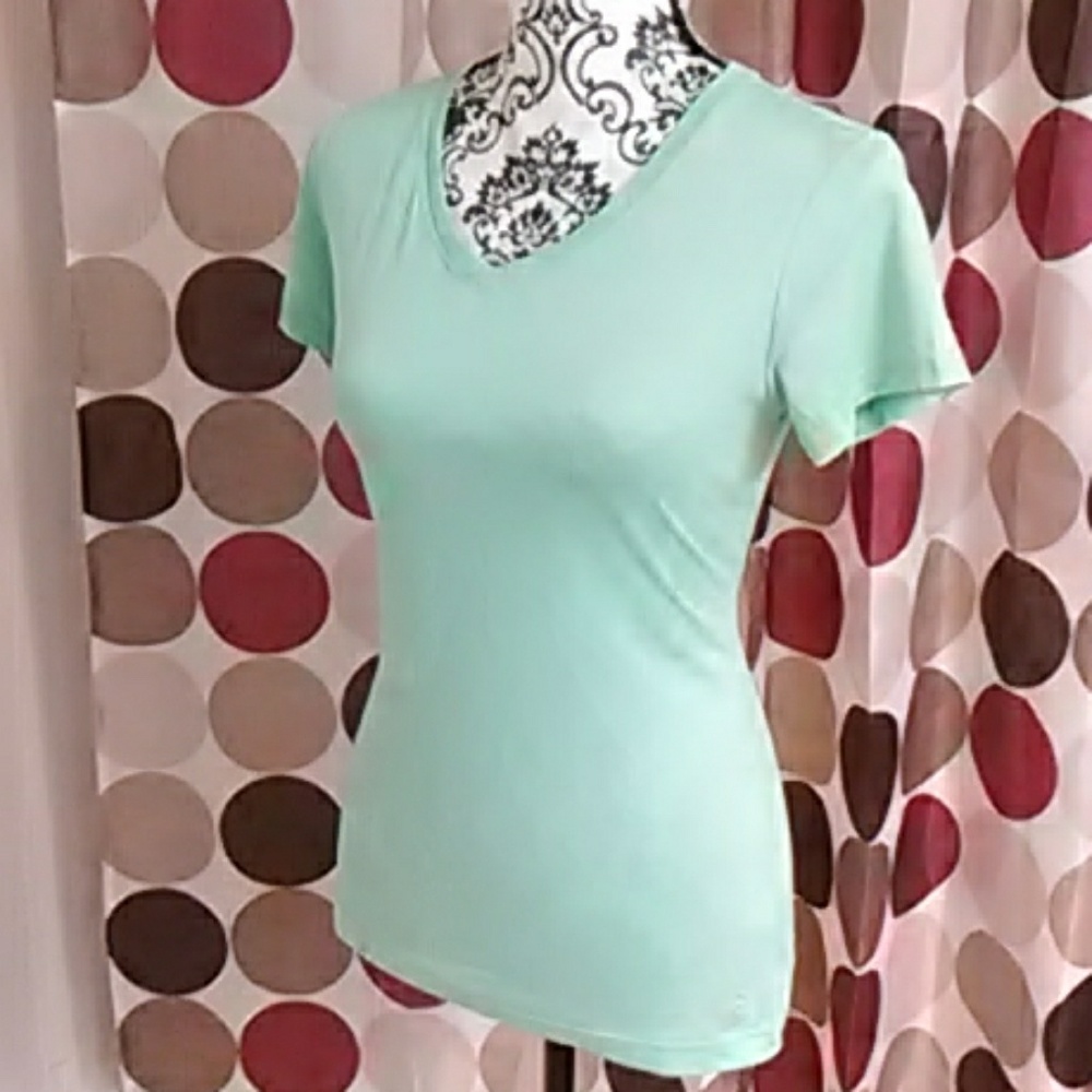 Mint green athletic shirt